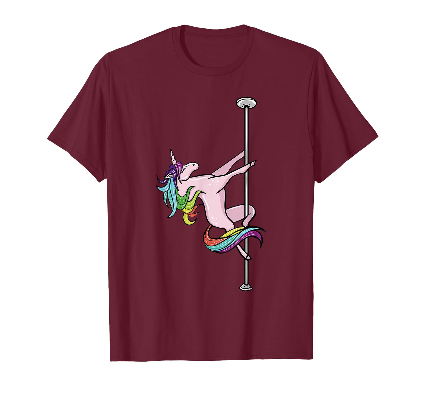 Funny Pole Dancing Unicorn Lover Gift Pole Dancer Fitness T-Shirt