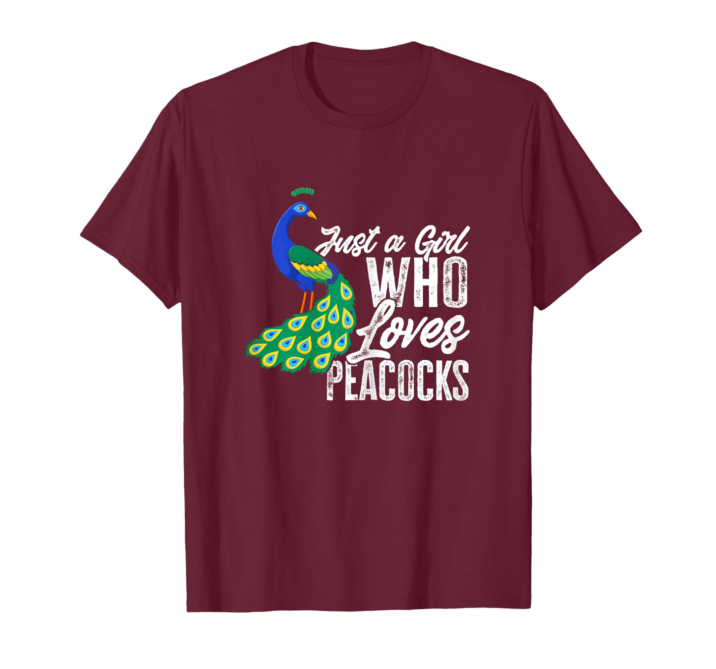 Girls Peacock Just A Girl Who Loves Peacocks T-Shirt