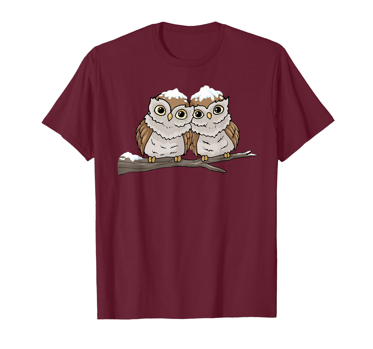 Christmas Owl Tshirt Snow Bird Watching Gift Shirt Cute Owls T-Shirt