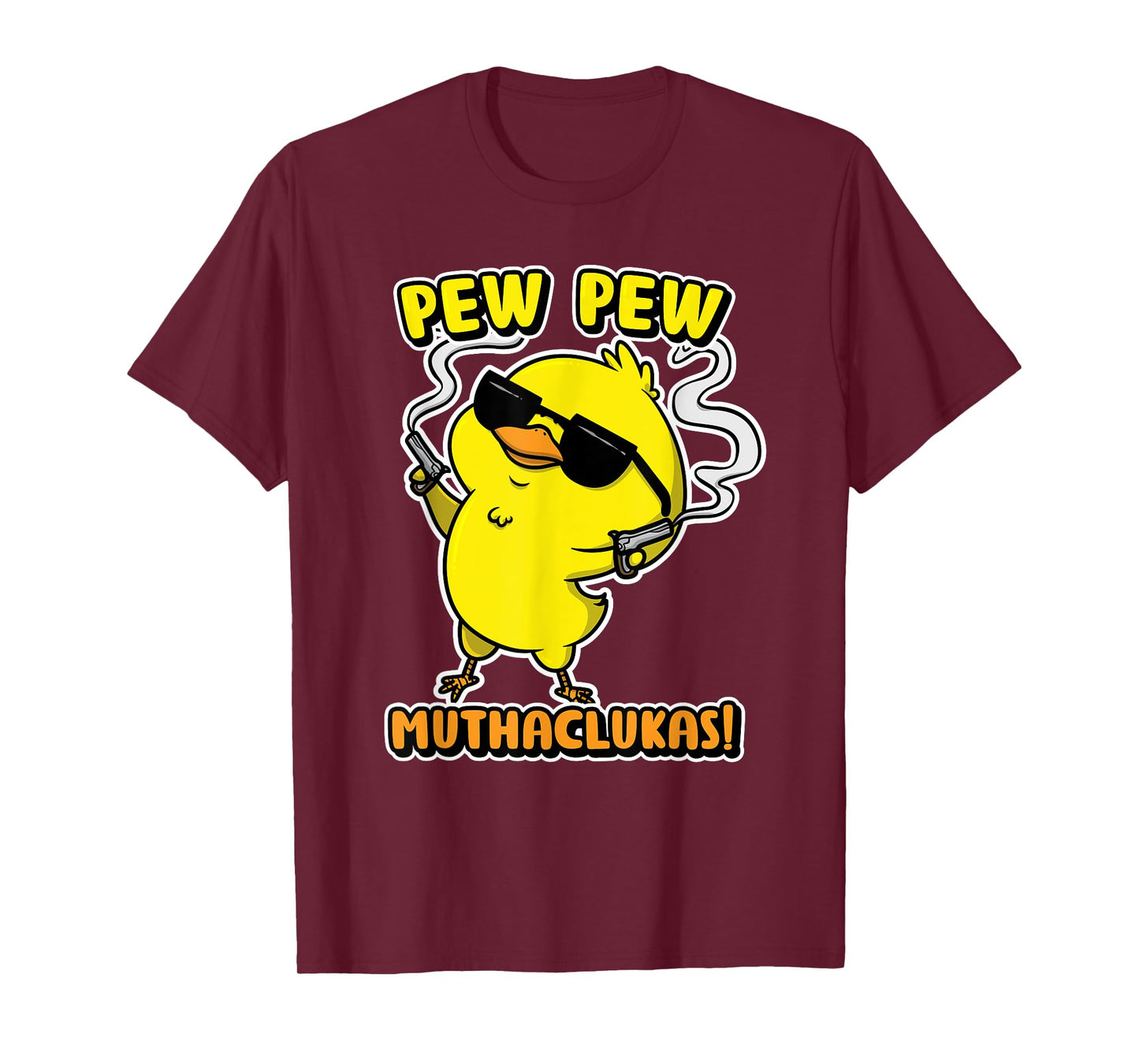 Funny Chicken Shirt Pew Pew Muthacluckas Women Men T-Shirt