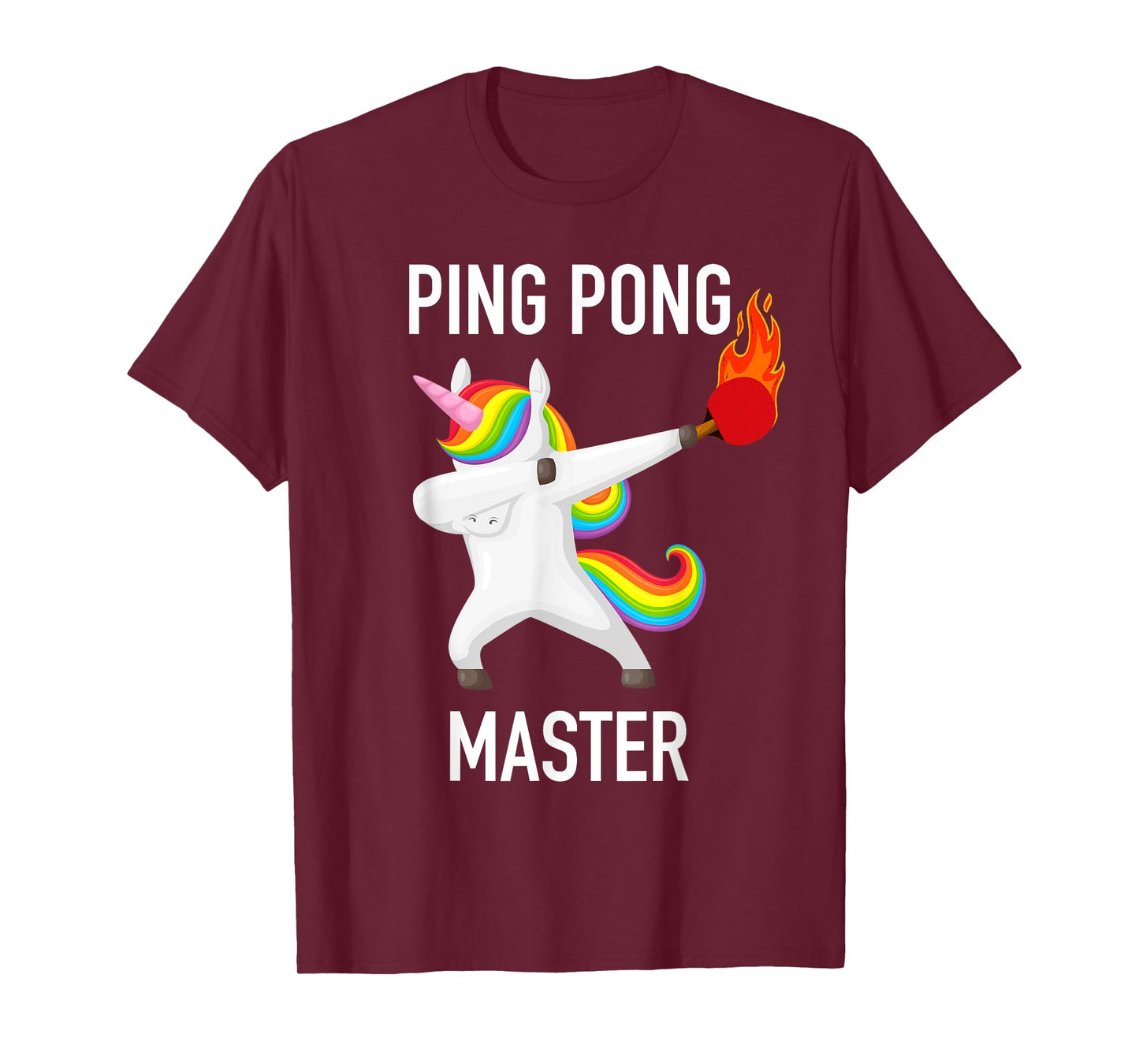 Ping Pong Master Dabbing Unicorn Funny Pingpong Player Gift T-Shirt