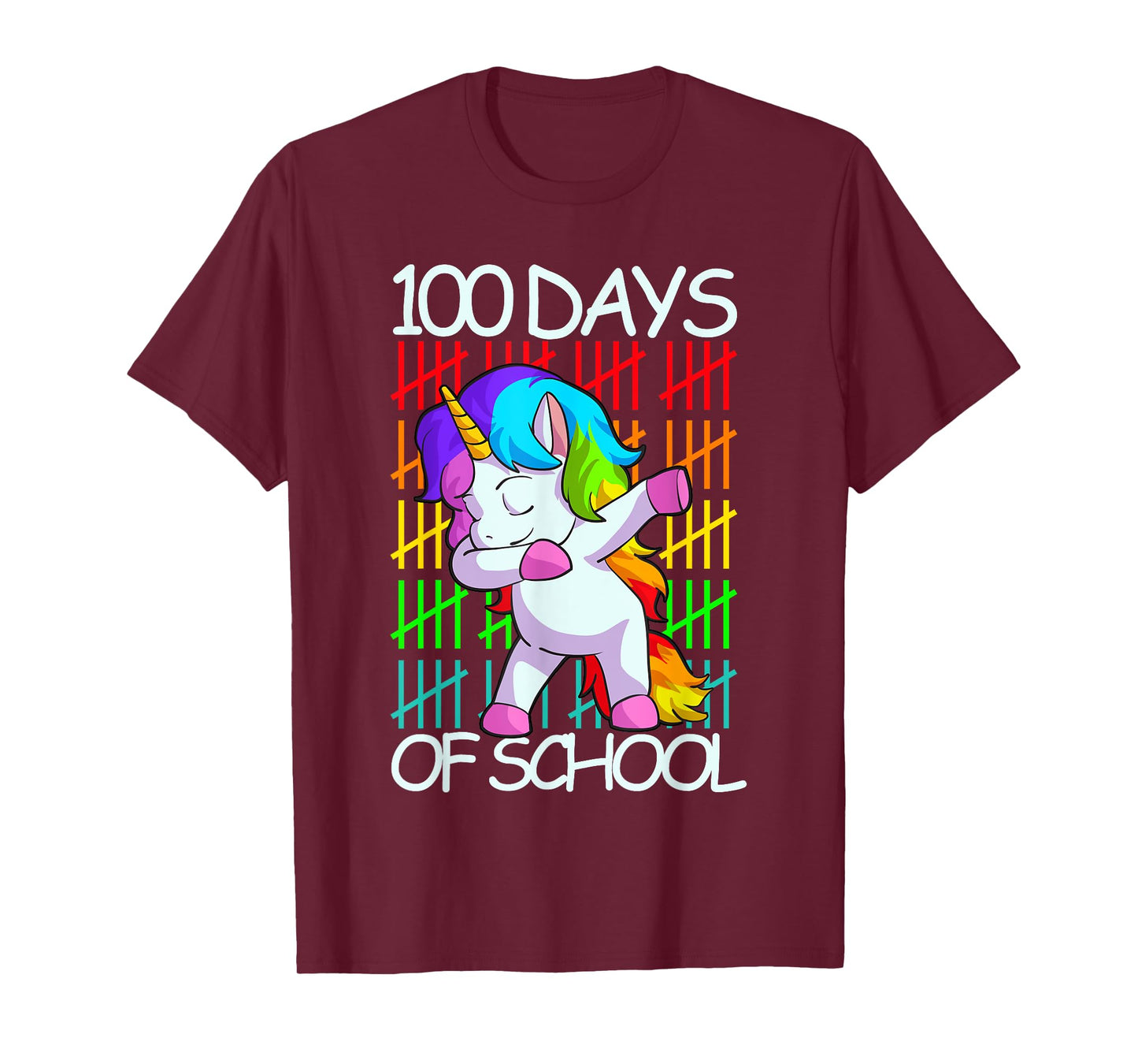 Happy 100 Days Of School Shirt Girls Unicorn Lover Gift T-Shirt