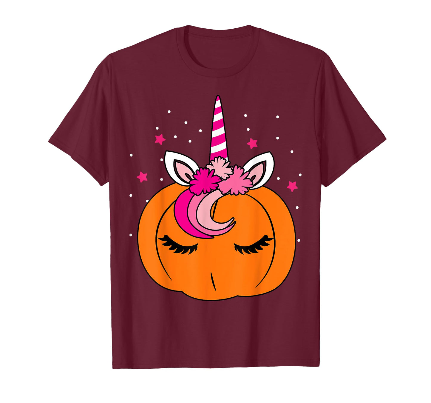 Cute Pumpkin Unicorn Face Costume Easy Halloween Gifts T-Shirt