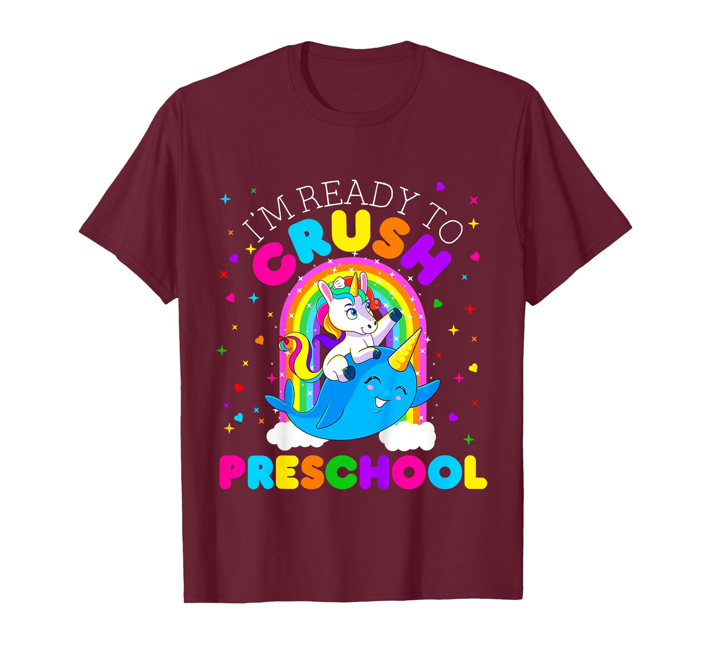 Kids I'm Ready to Crush Preschool Unicorn First Day of Pre School T-Shirt