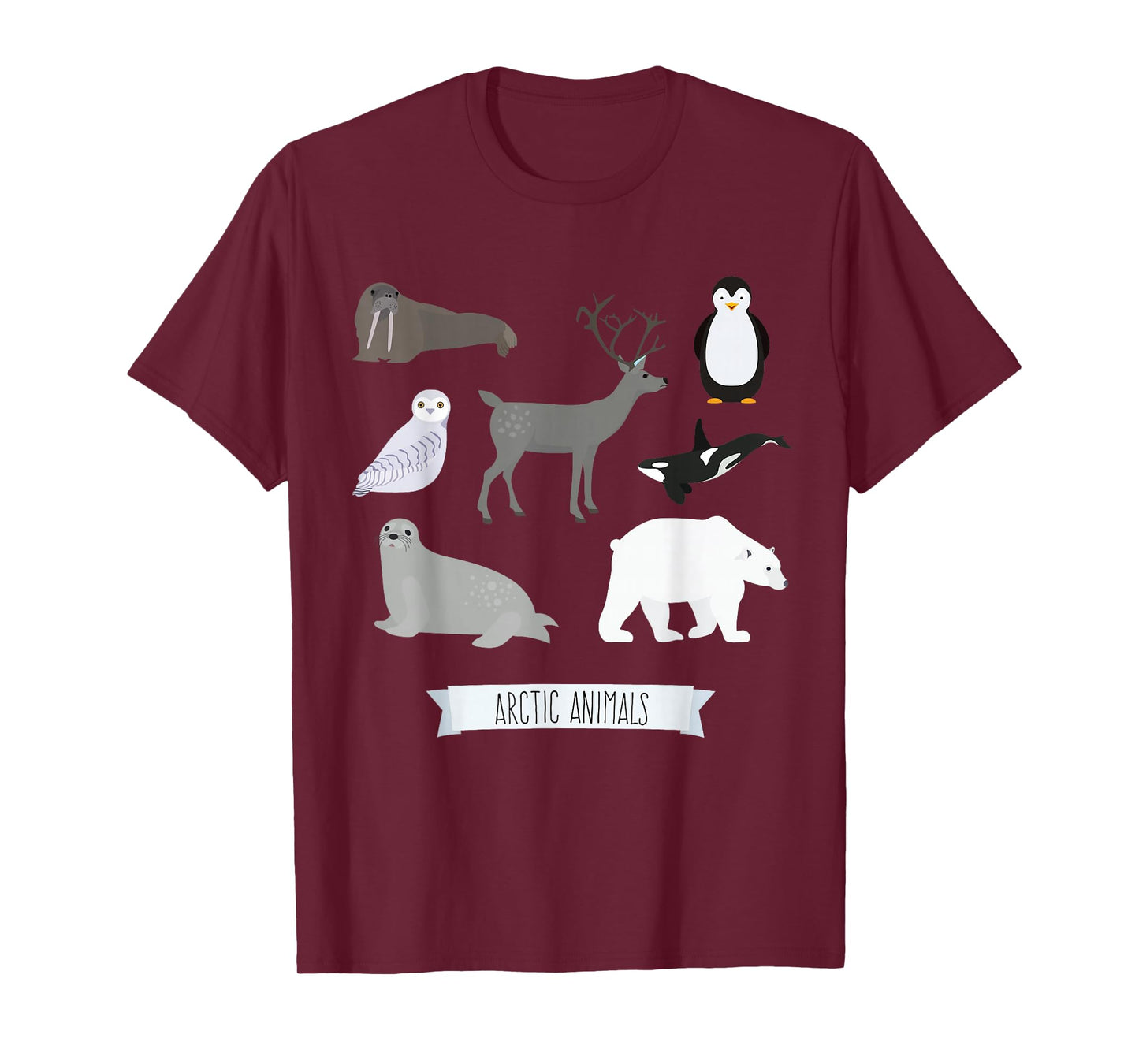 Arctic Animals Gift Walrus Penguin Polar Bear Arctic Kids T-Shirt