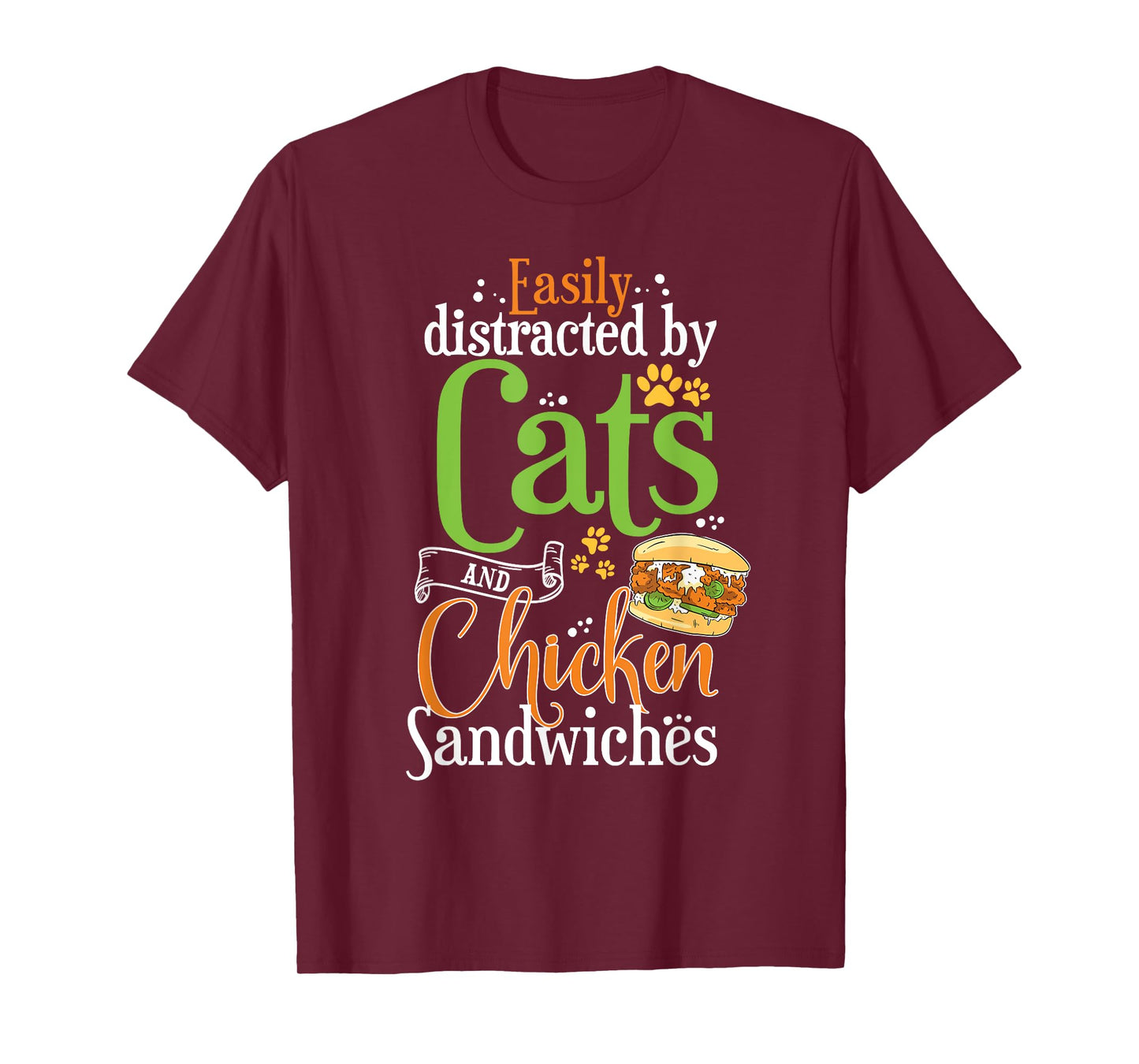 Funny Chicken Sandwich Shirt Cats and Chicken Burger T-Shirt