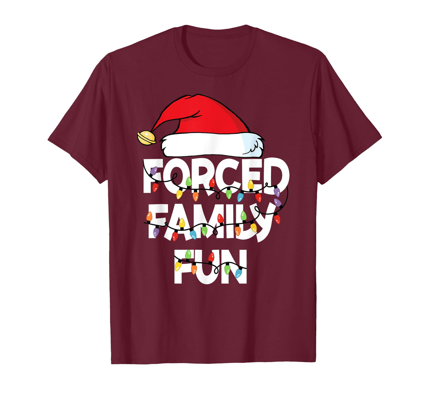 Forced Family Fun Shirt Men Women Kids Christmas Pajamas T-Shirt