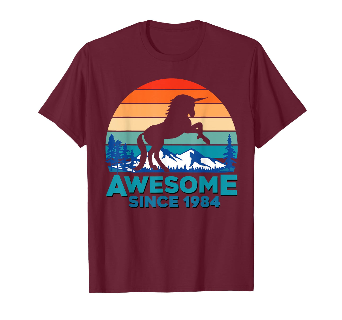 Unicorn Awesome Since 1984 Shirt 37th Birthday 37 Years Old T-Shirt