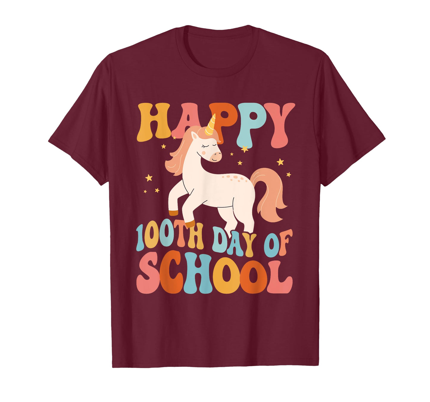 Happy 100th Day Of School Unicorn Teachers Kids Students T-Shirt