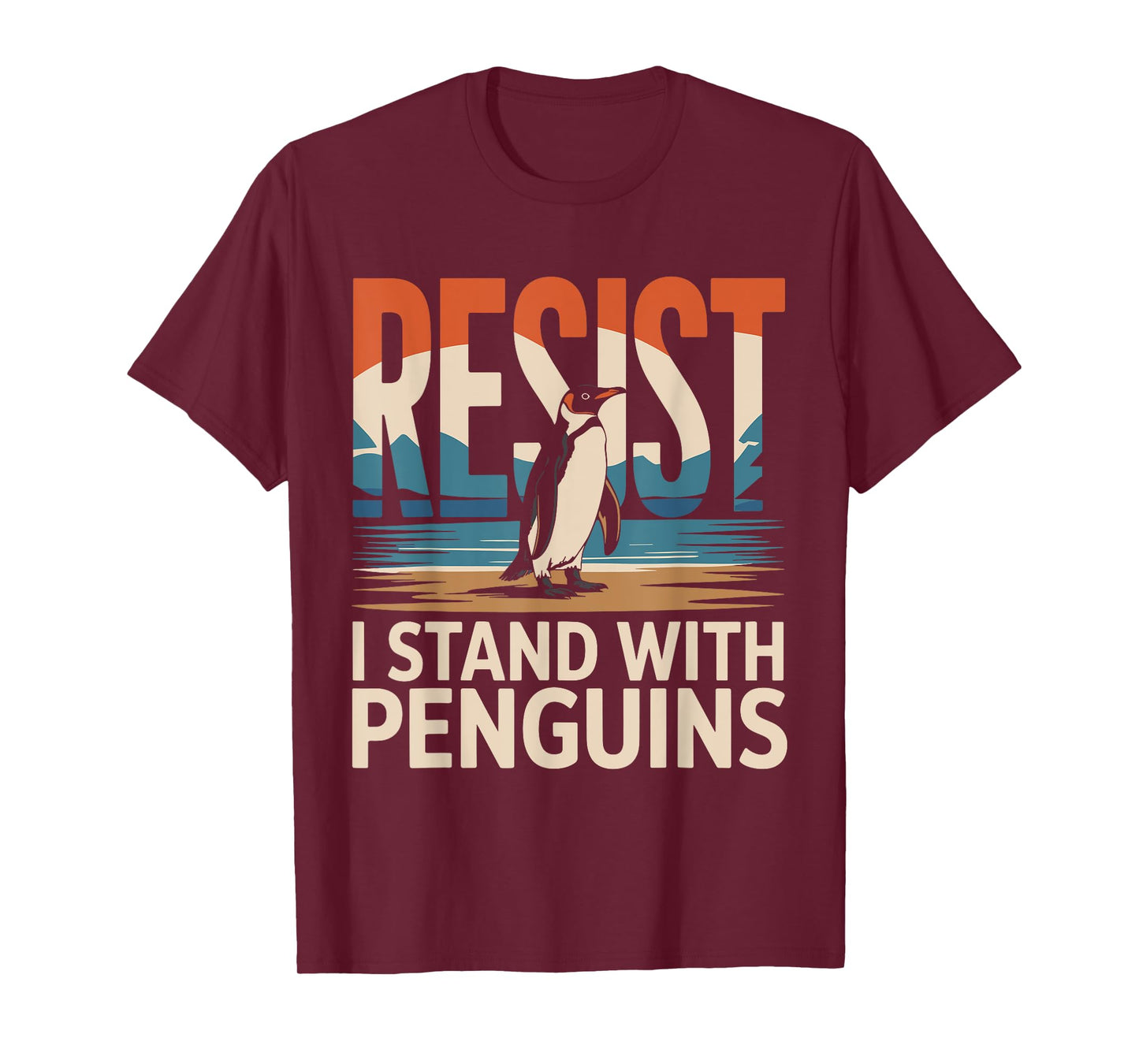Cool Penguin Resist Funny Penguins Resist T-Shirt