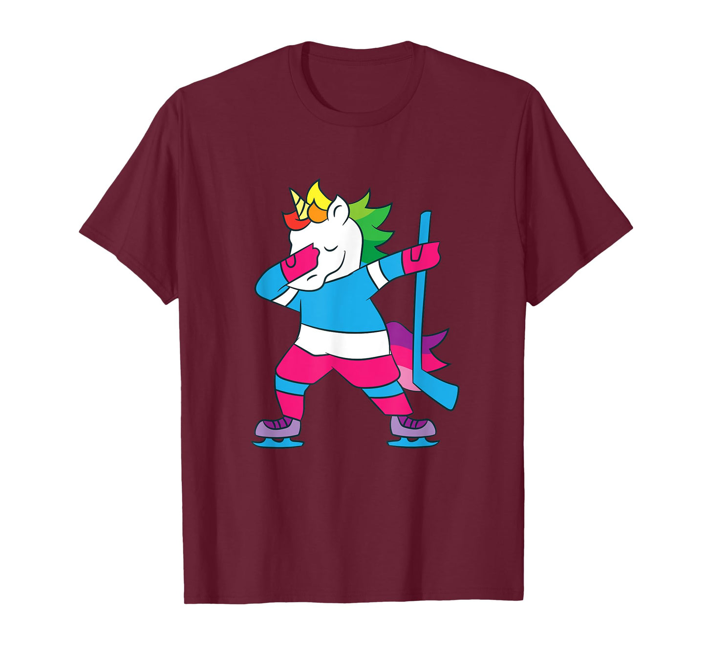 Dabbing Hockey Unicorn Ice Hockey Girls Unicorn T-Shirt