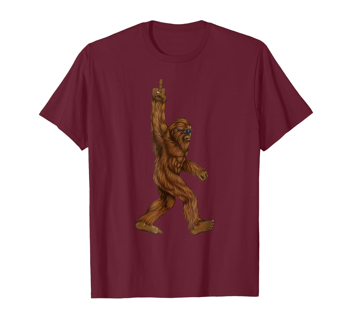 bigfoot middle finger for squatch believers funny T-Shirt