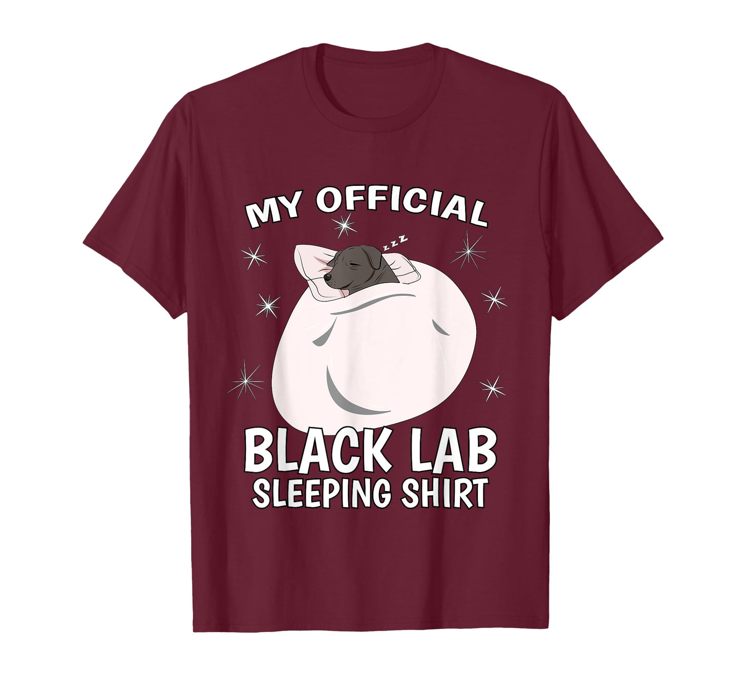 My Official Sleeping Shirt PJ Pajama Top Black Lab Labrador T-Shirt
