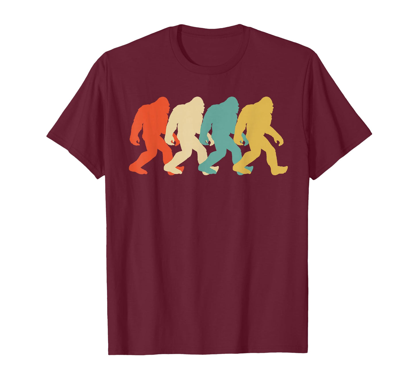 Bigfoot Silhouette Retro Pop Art Sasquatch Graphic T-Shirt T-Shirt