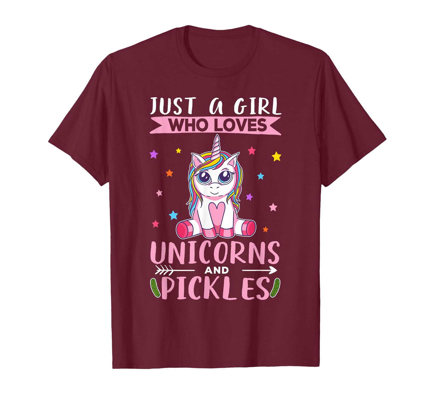 Just A Girl Who Loves Unicorns And Pickles Unicorn T-Shirt