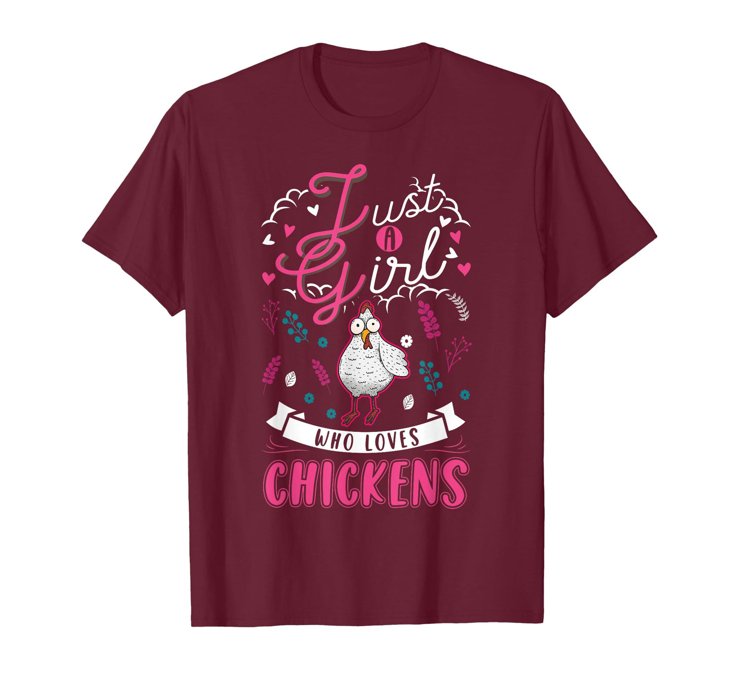 Just a girl who loves Chickens Girl Farmer T-Shirt