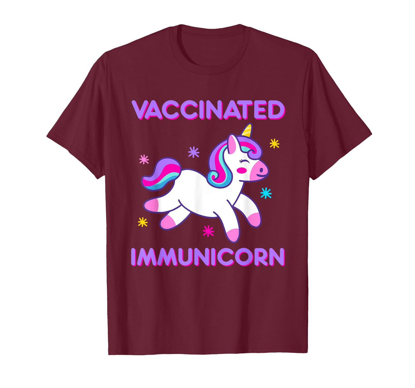Vaccinated Immunicorn Funny Unicorn Pun Vaccination Vaccine T-Shirt