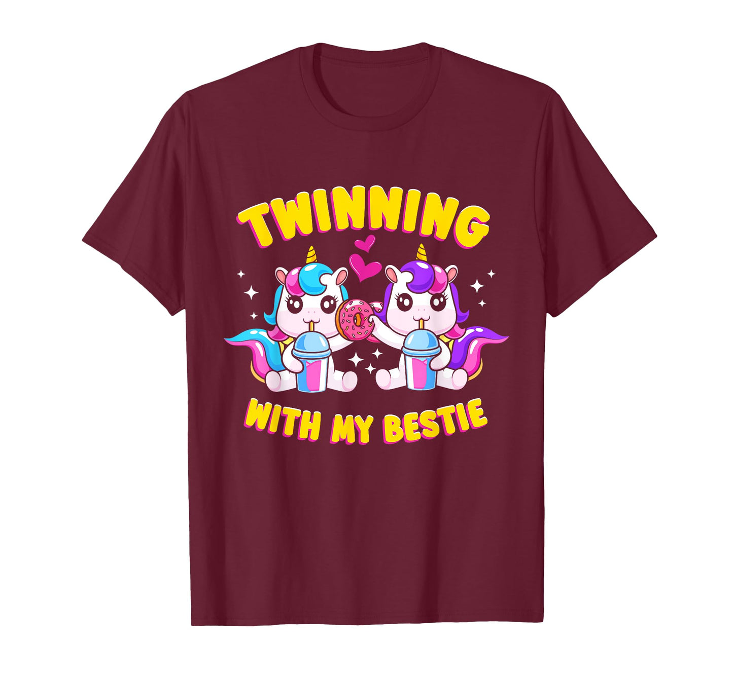 Twinning Bestie Friends Matching Twinning Unicorn T-Shirt