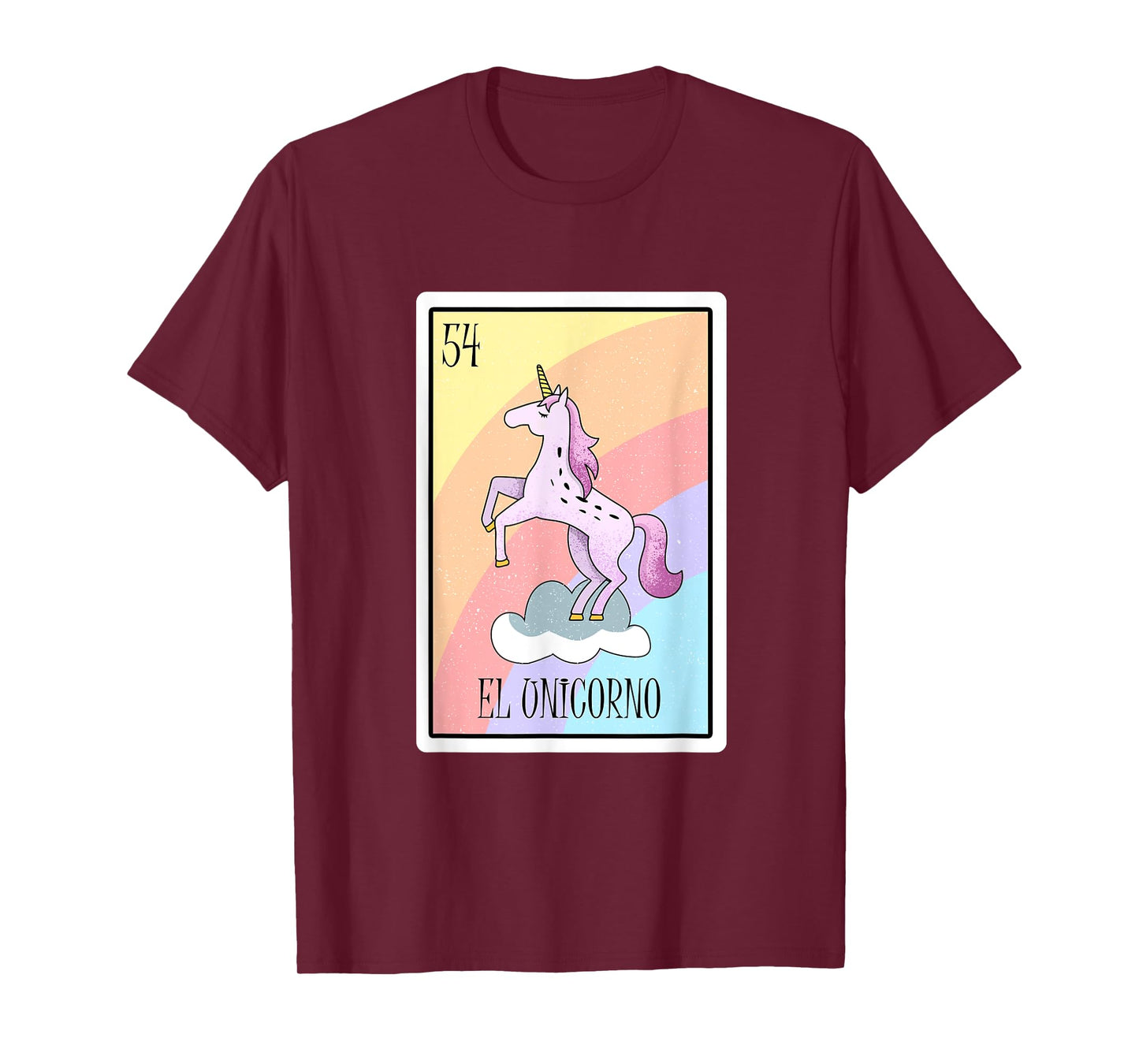 El Unicorno Lottery Gift The Unicorn Card Mexican Lottery T-Shirt