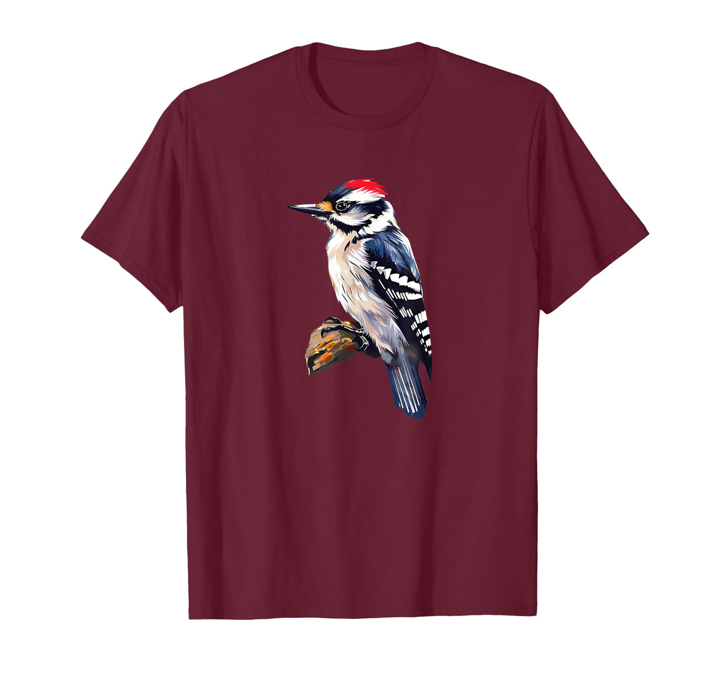 Backyard Bird Watching Watcher Downy Woodpecker Birder T-Shirt