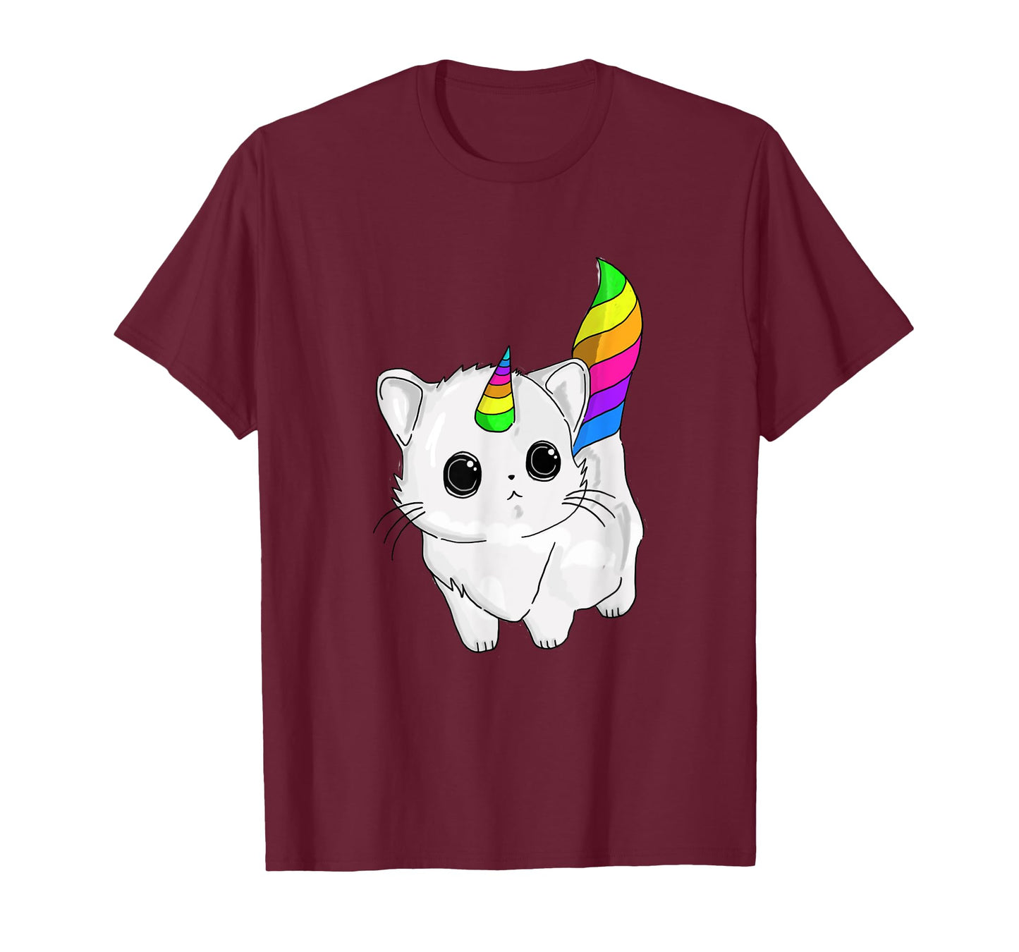 Caticorn Tshirt Unicorn Cat Shirt Rainbow Girls Boys Adults T-Shirt