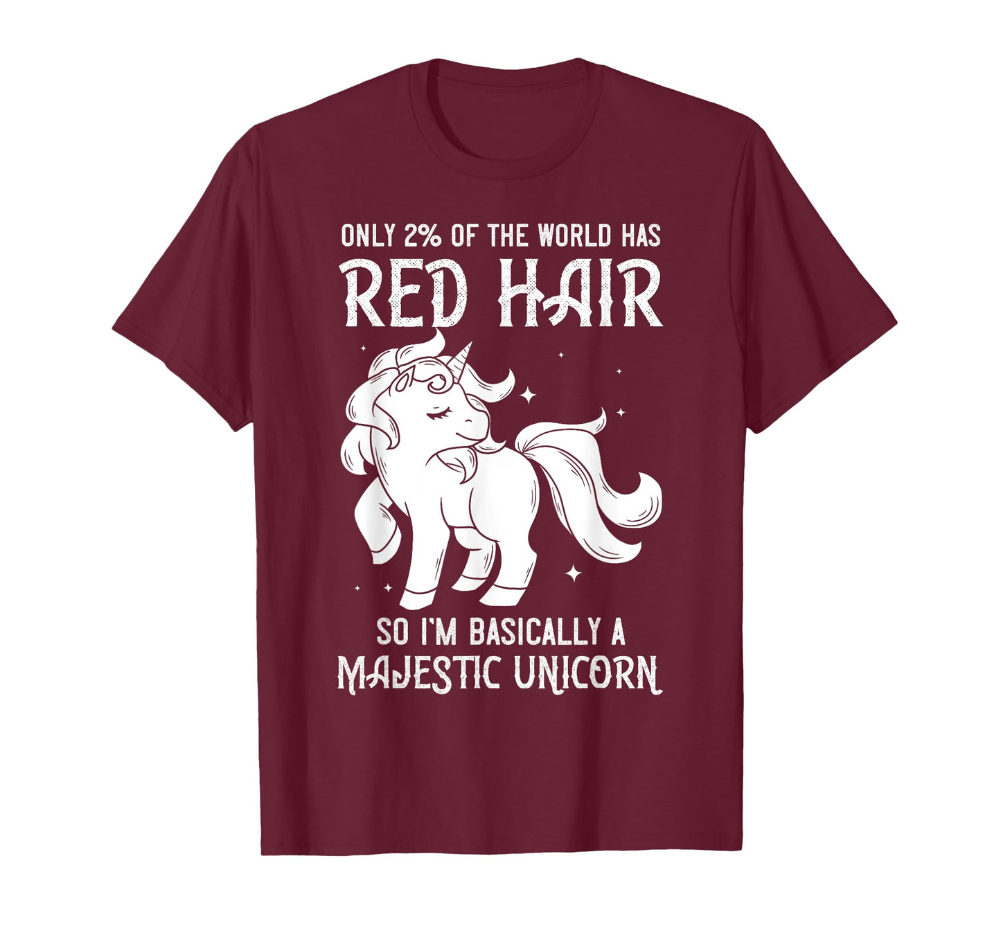 Red Hair Unicorn Gift Redhead Funny Red Headed T-Shirt