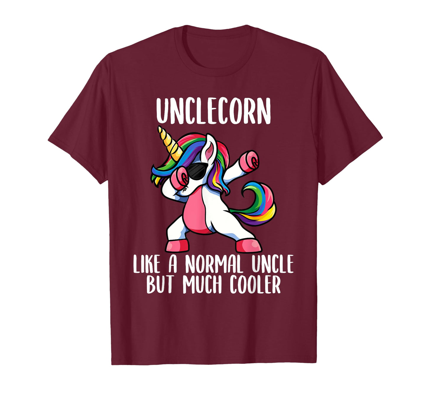 Magical Unicorn Family Matching Outfit Co. UncleCorn Cute T-Shirt, Unicorn Uncle Niece Fun Match Up Adult Tee, Black, Small