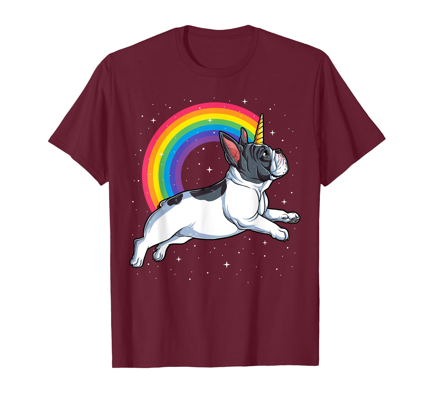 French Bulldog Unicorn Shirt Girls Space Galaxy Frenchicorn T-Shirt