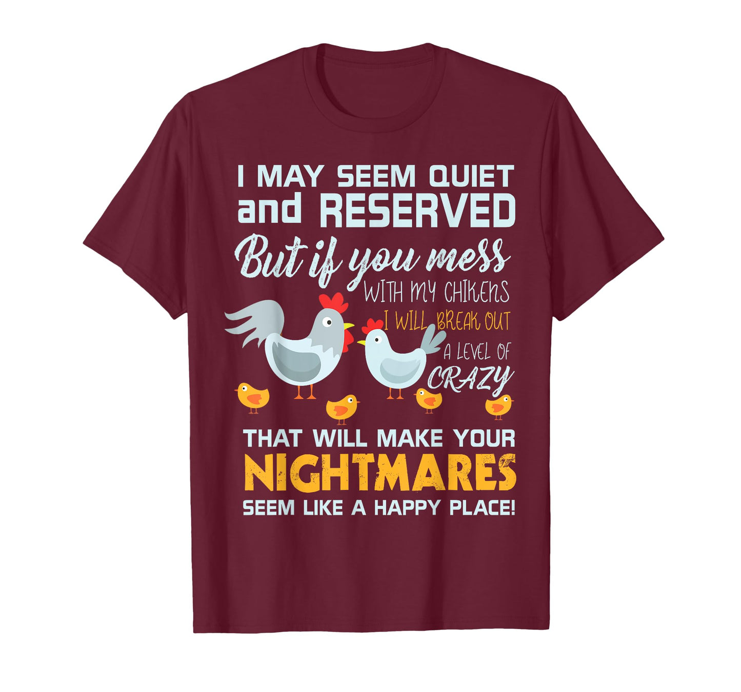 Chicken Farmer Gifts Funny Don't Mess With My Chickens T-Shirt