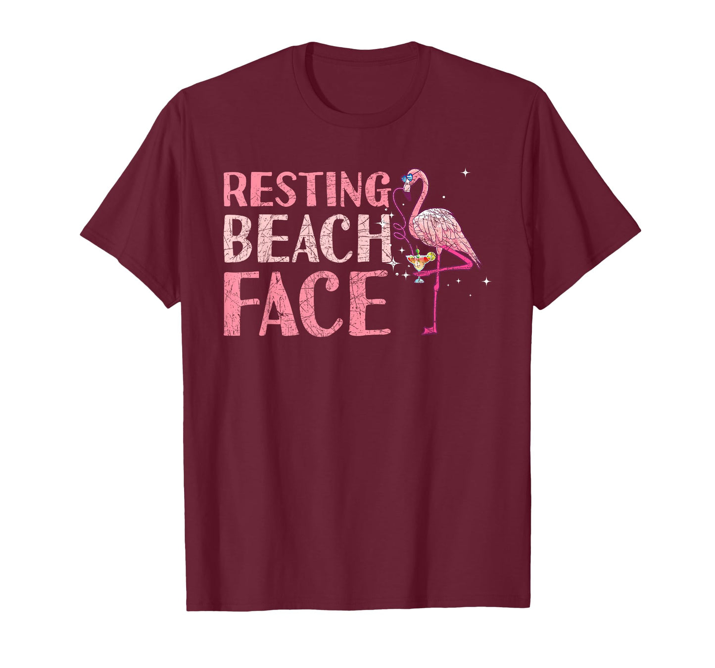 Resting Beach Face Flamingo T-Shirt