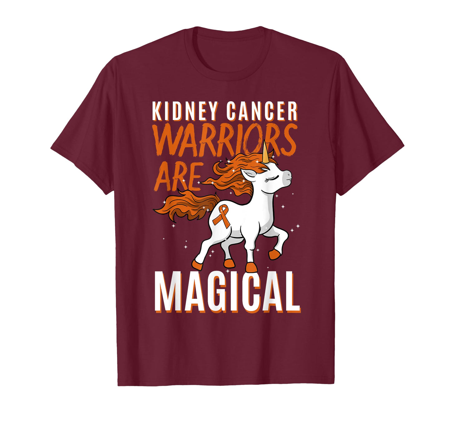 Kidney Cancer Awareness Supporter Warrior Unicorn Lover Gift T-Shirt