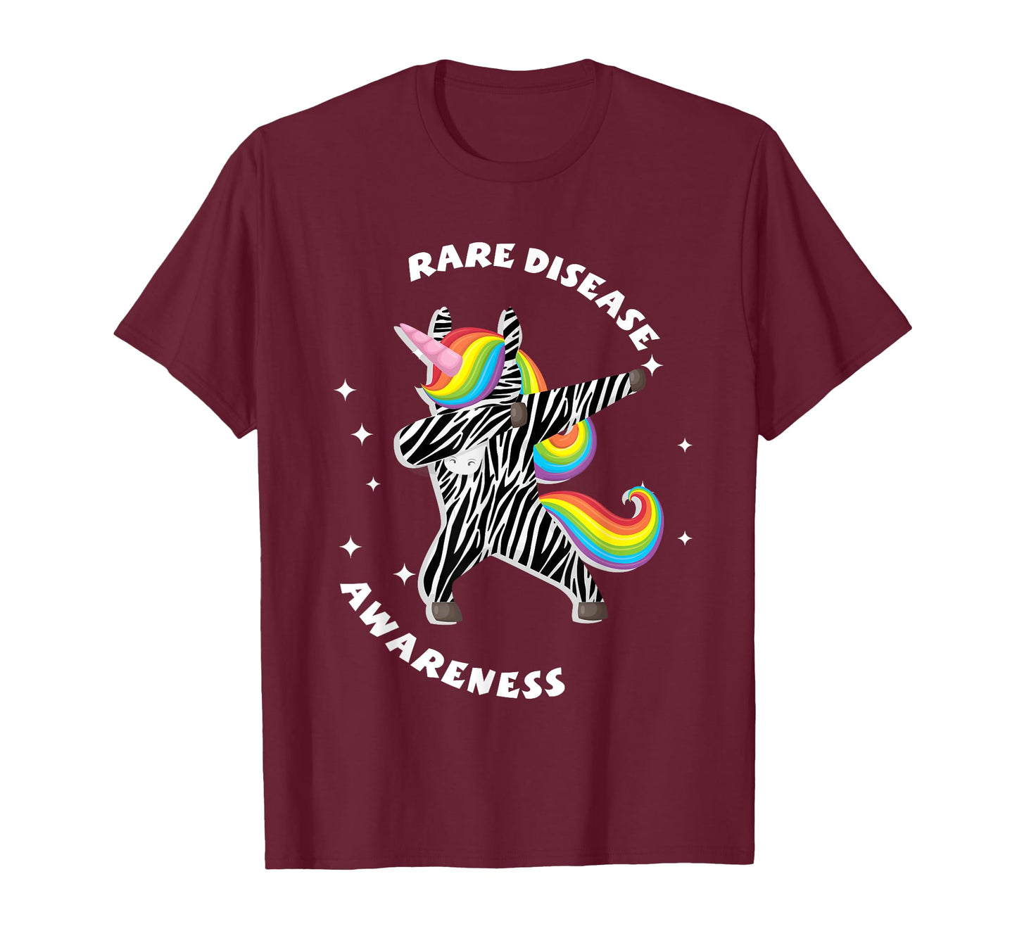 Womens Kids Unicorn Rare Illness Awareness Zebra Disease T-Shirt
