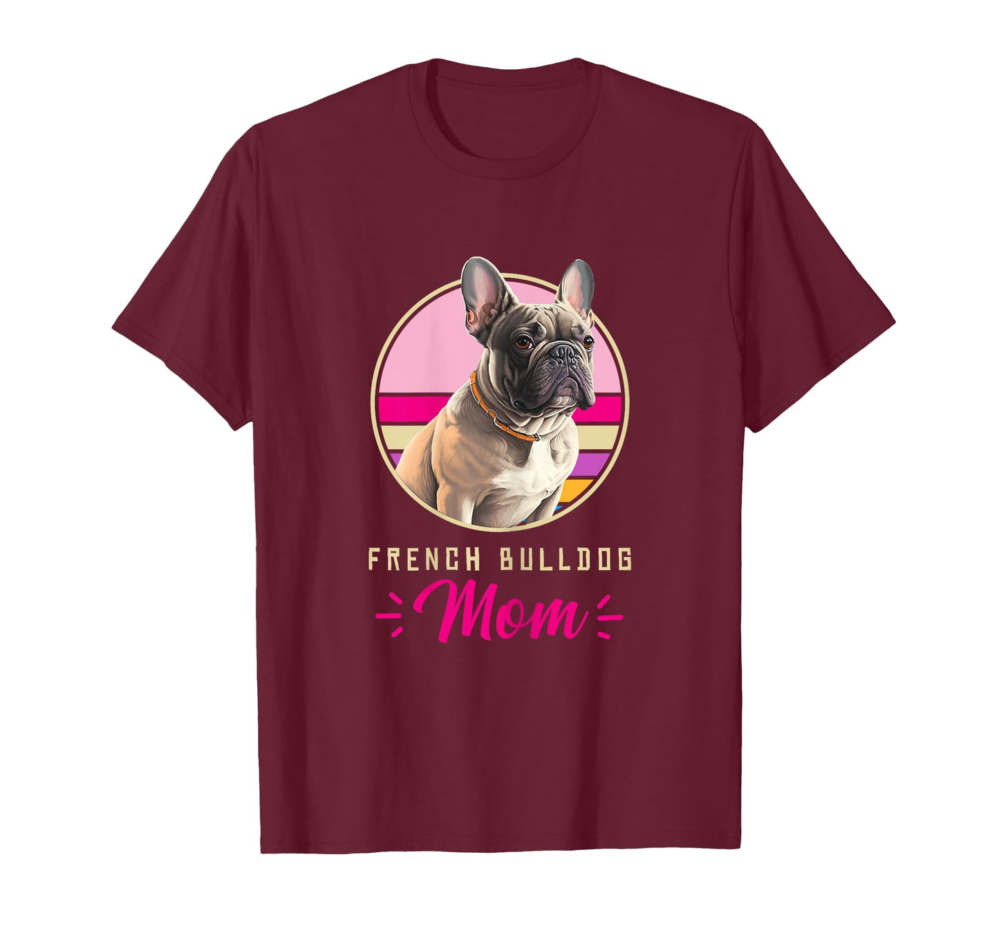 Funny French Bulldog Retro Outfits Clothes Frenchie Dog Mom T-Shirt