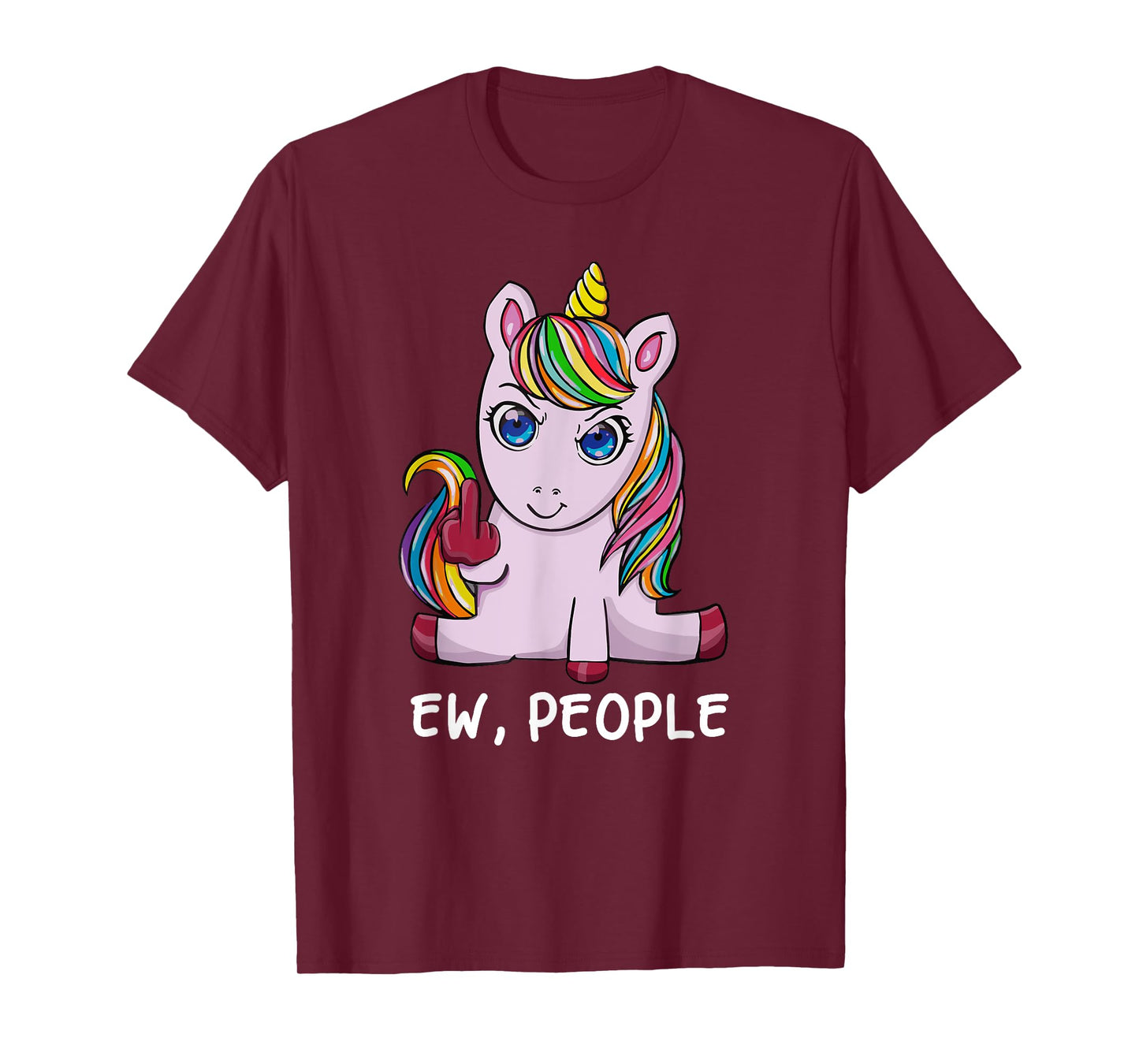 Funny Ew, People I Hate People Antisocial Unicorn T-Shirt