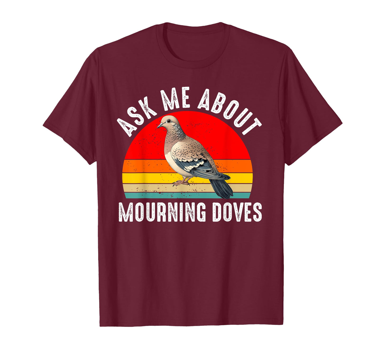 Mourning Dove Bird Lover Women Men Girl Boys Retro Vintage T-Shirt