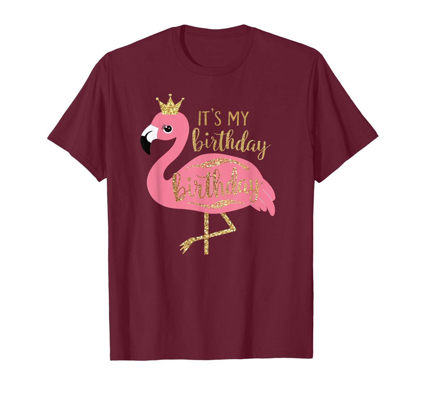 Womens It's My Birthday Princess Flamingo Girls Kids Gifts T-Shirt