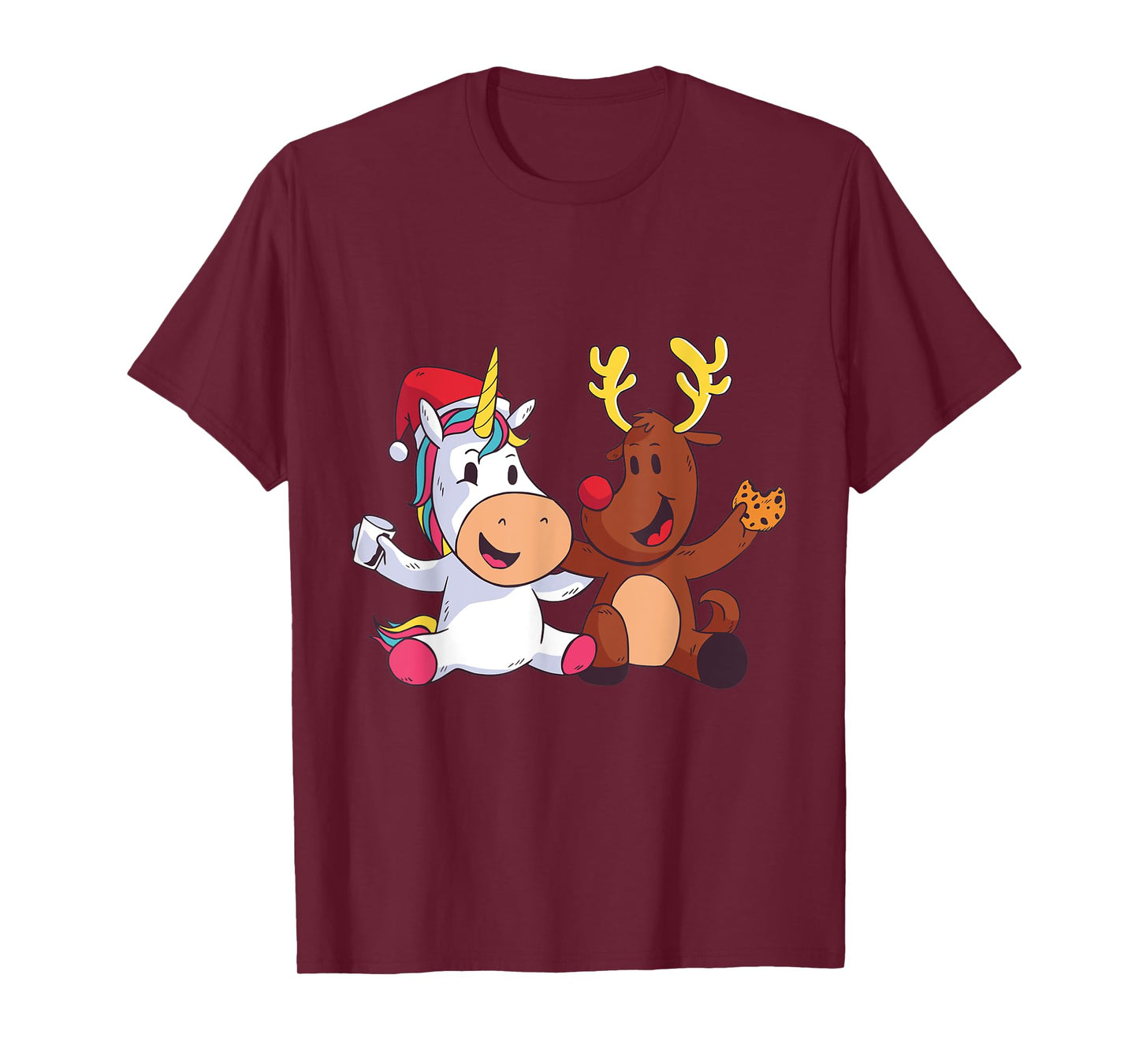Reindeer Rudolph Christmas Ren Red Nosed Unicorn Gift T-Shirt