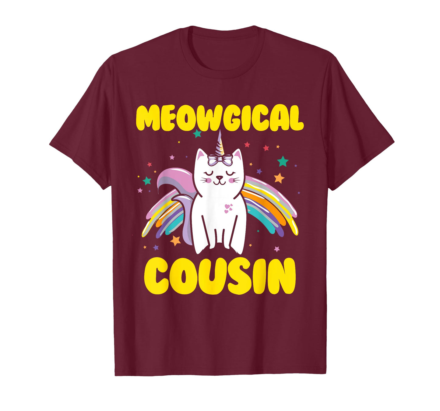 Meowgical Cousin Magical Kitty Cat Unicorn T-Shirt T-Shirt