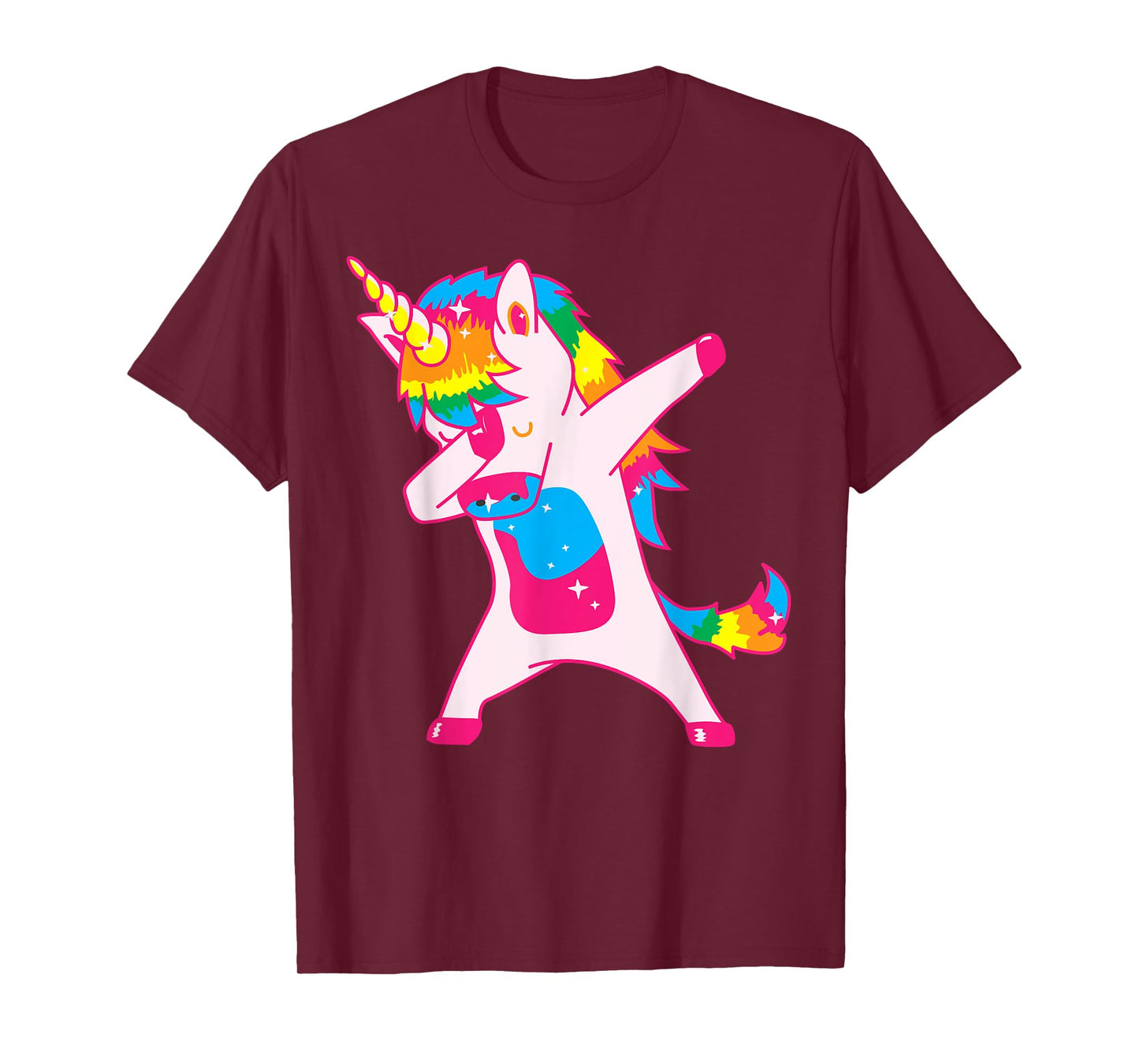 Unicorn Dancing: Pink Fluffy Unicorns Dancing On Rainbows T-Shirt