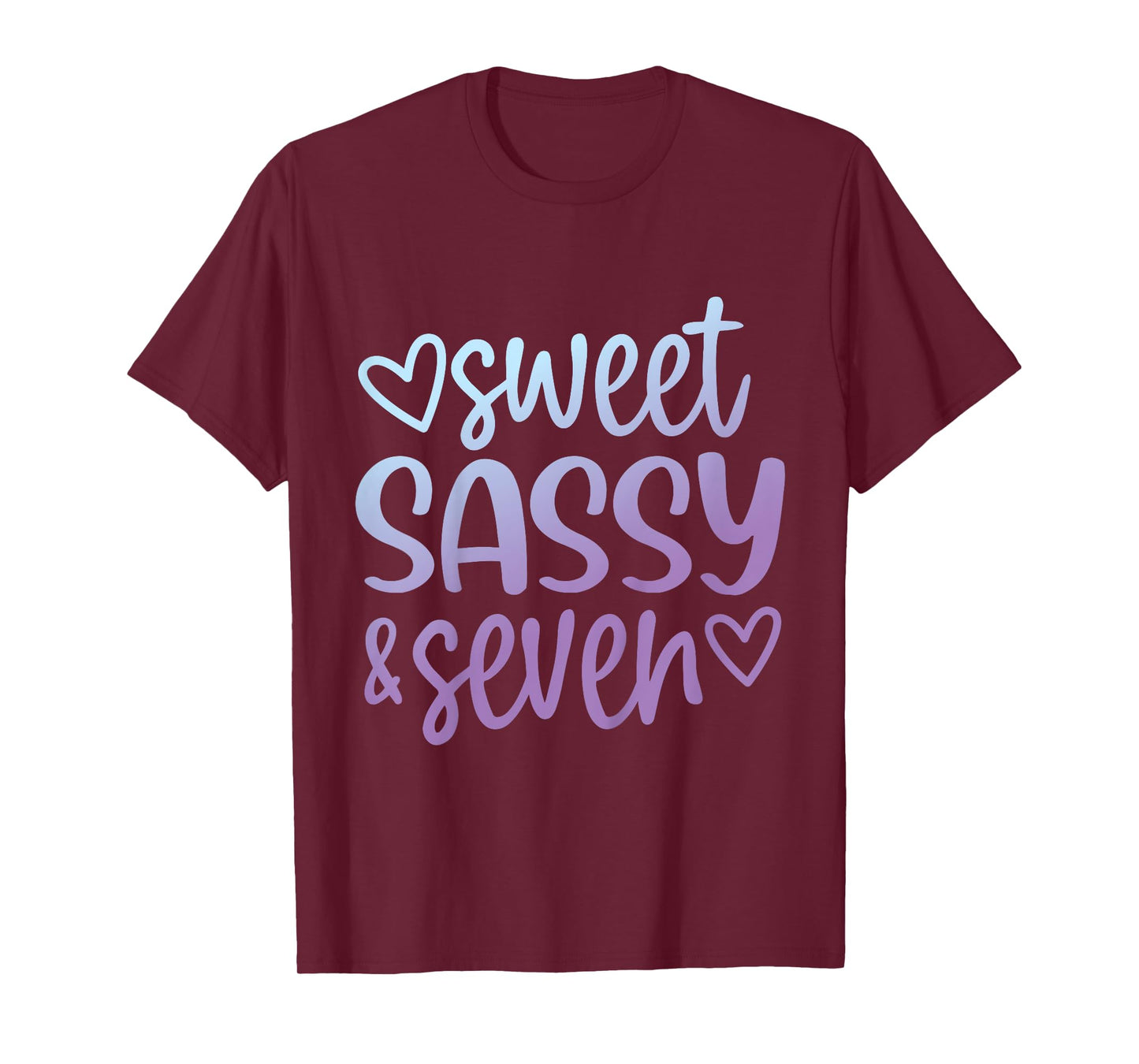 Tie Dye Sweet Sassy and Seven 7th Birthday Girls 7 Years Old T-Shirt