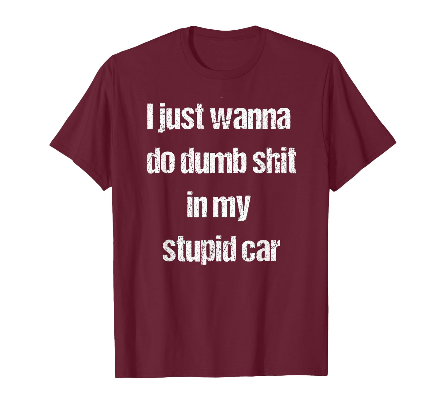 I Just Wanna Do Dumb Shit in My Stupid car T-Shirt