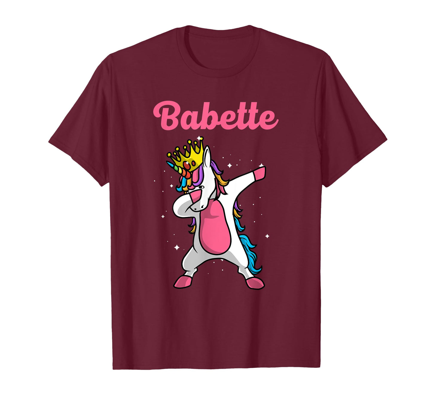 BABETTE Name Personalized Birthday Dabbing Unicorn Queen T-Shirt