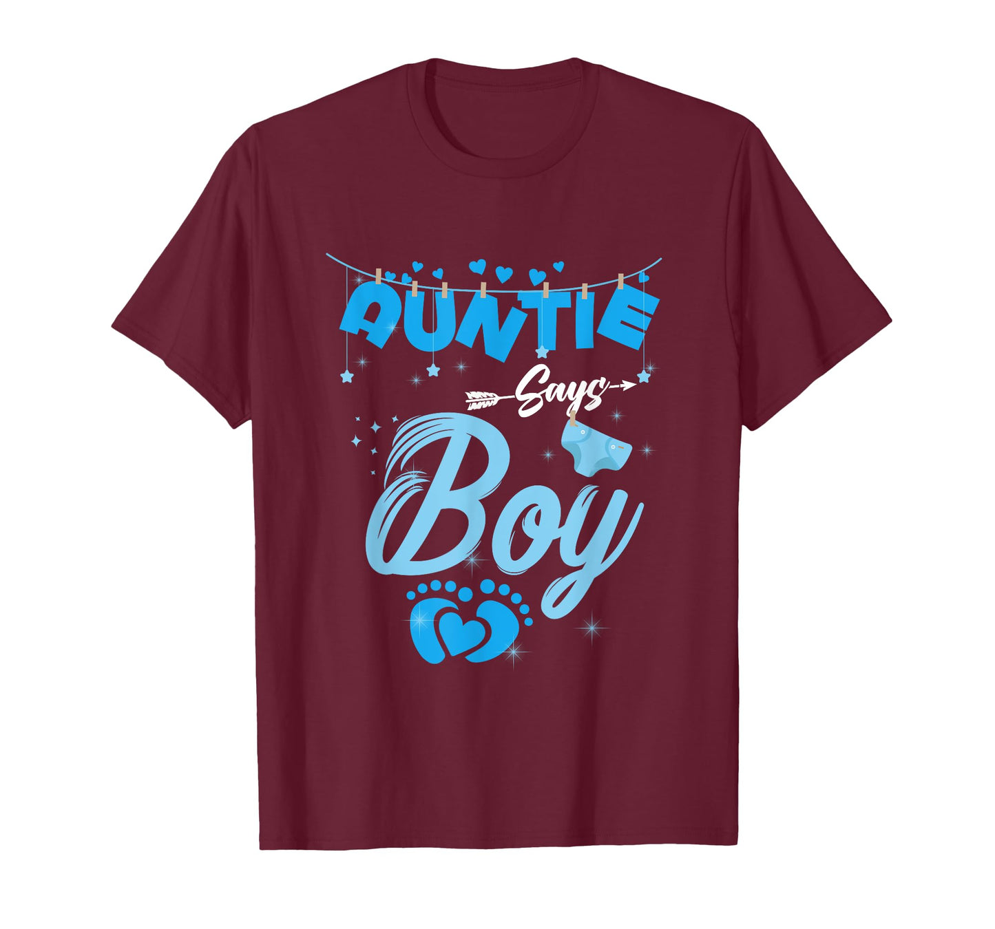 Gender Reveal Auntie Says Boy Baby Matching Family Set T-Shirt