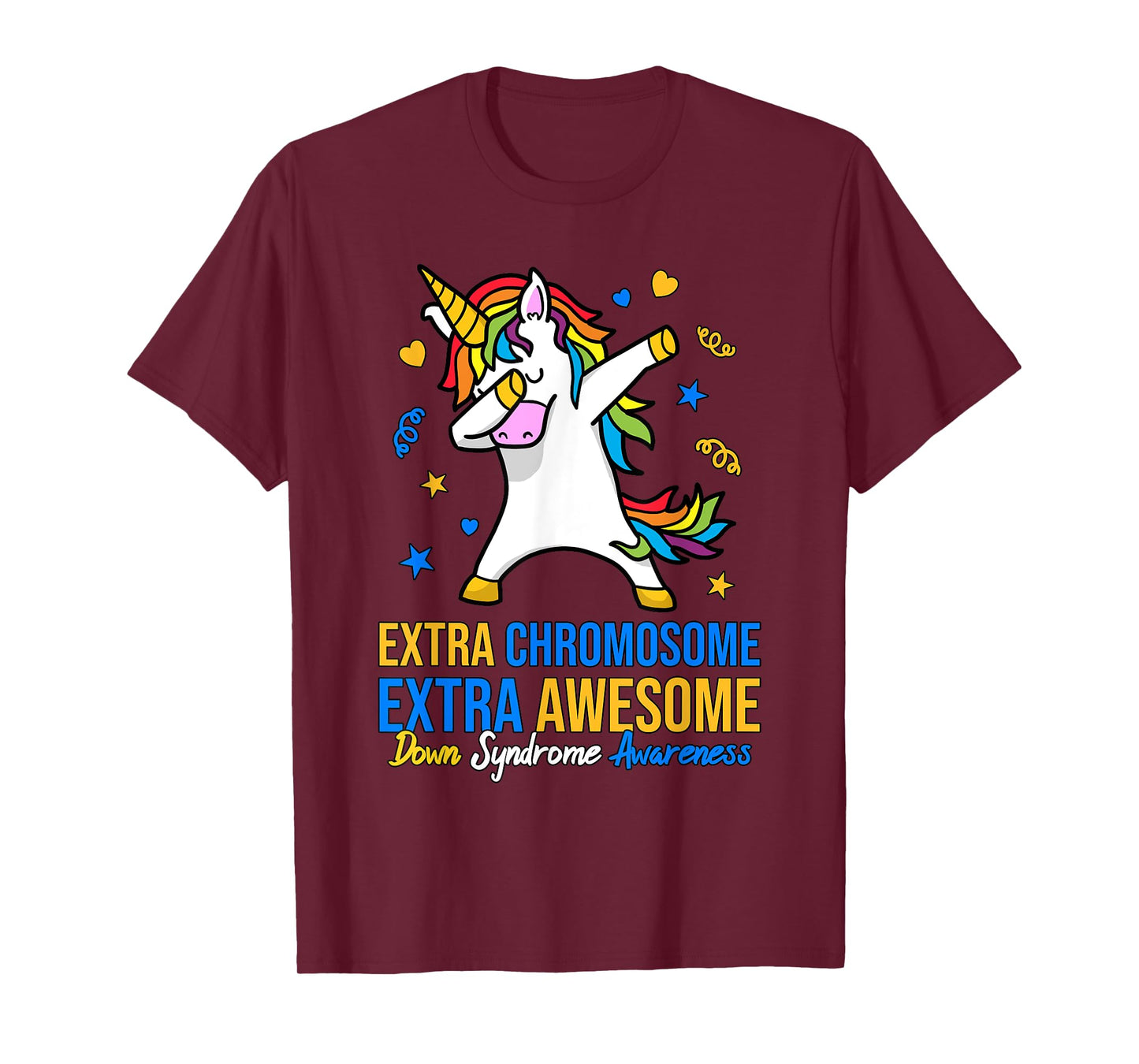 Extra Chromosome Down Syndrome Awareness Awesome Unicorn T21 T-Shirt