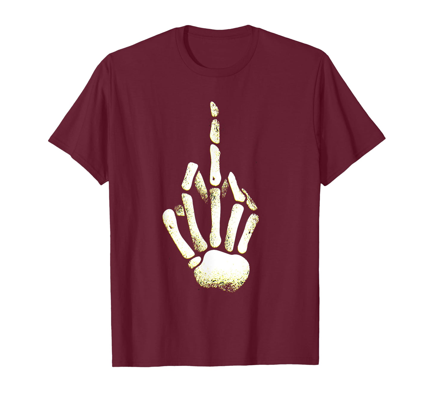 Halloween Skeleton Middle Finger Hand Fuck off T-Shirt