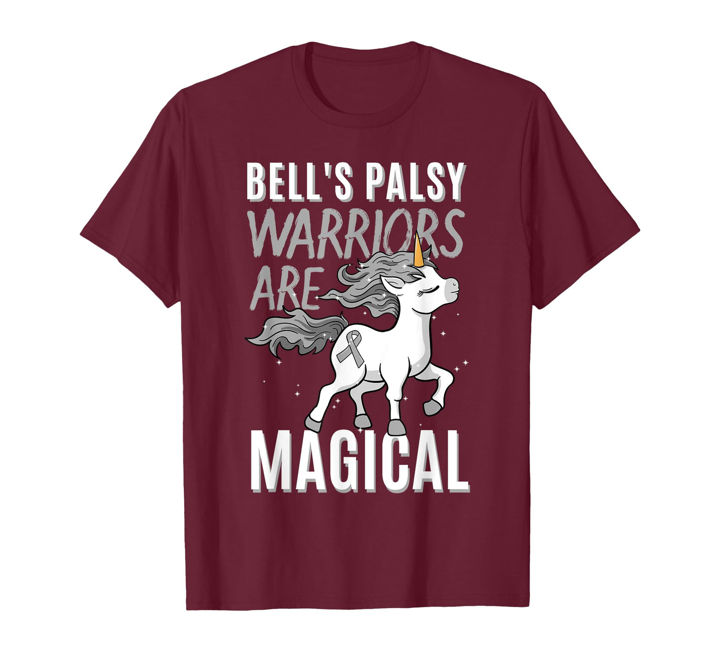 Bell's Palsy Warrior Idiopathic Facial Paralysis Unicorn T-Shirt