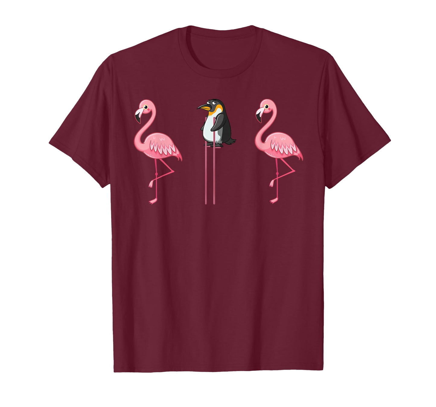 Flamingo Penguin On Stilts Tshirt Flamingo Lover Gifts T-Shirt