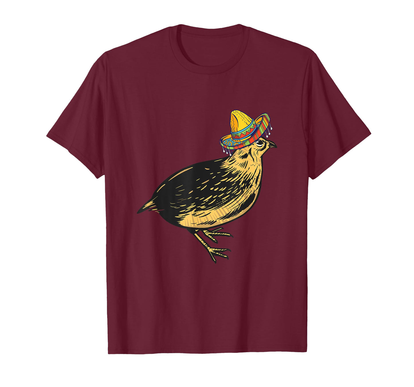 Quail Bird Sombrero Costume Mexico Cinco De Mayo Fiesta T-Shirt