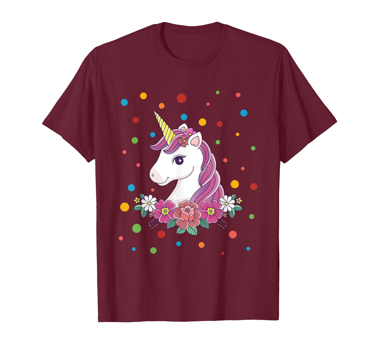 Dot Day Shirt Polka Dots Dotted Unicorn Kid Girls Youth T-Shirt