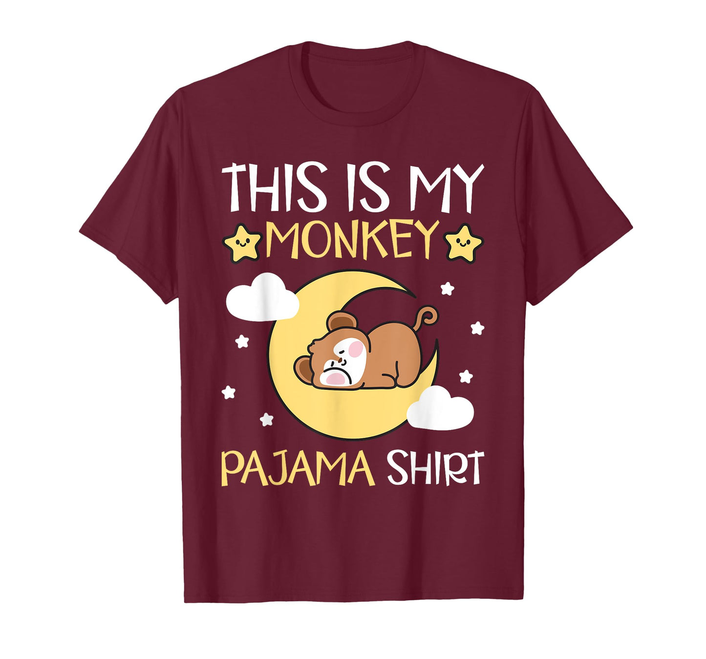 Cute PJ Teen Boys Girls PJs Funny This Is My Monkey Pajama T-Shirt